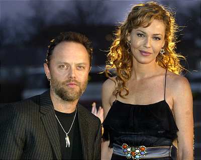 Lars Ulrich s manželkou